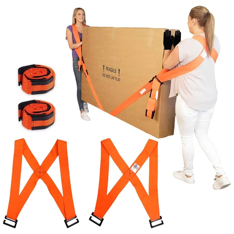 Portable Moving Straps Set, Lifting Belts with Metal Buckles ...