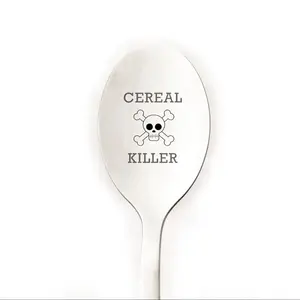 Cereal Killer Spoon, Cereal Lover, Unique Gift, Cereal Lover, Fun gift ideas, Skull, dessert spoon
