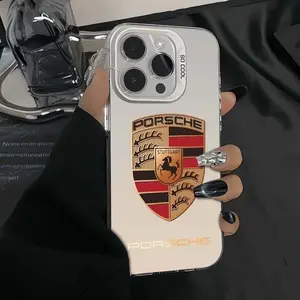 For Porsche Logo Fashion Couple Phone Case for iPhone 16 15 13 14 11 12 Pro Max 12 Mini 7 8 XR XS 16 Plus 15Pro MAX Cover Shell
