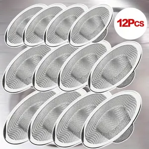 Sink Drain Strainer 12 Pack 3 sizes (4.5/2.75/2.25 Inch) Bathroom Sink Strainer, Stainless Steel Shower Drain Hair Catcher for Bathroom Sink, Utility, Slop, Laundry, RV and Lavatory - Home Improvement.