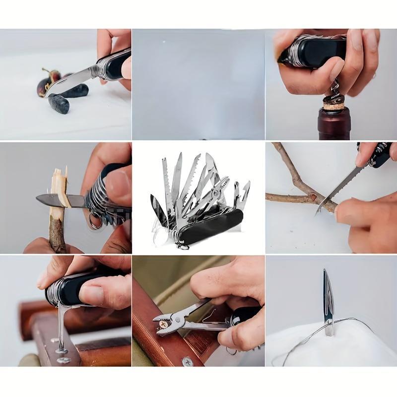 17 IN 1 Ultimate Multi-Tool Kit,multi-purpose,tool, featuring a folding knife, screwdriver, bottle opener. Perfect for camping, emergencies, and daily use. An ideal birthday and Valentine's Day gift for men, fathers, and husbands. Toolkit