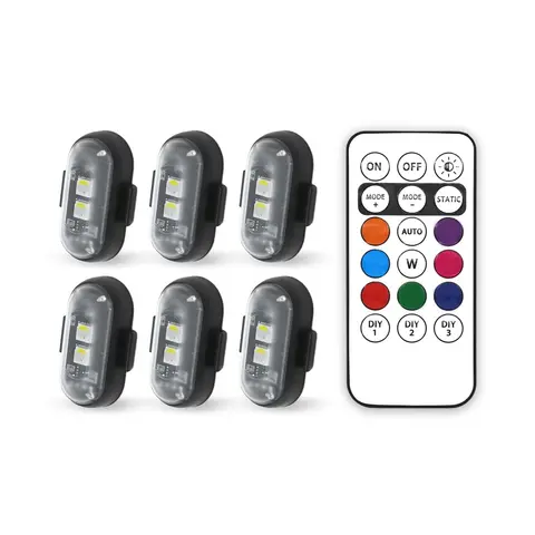 Car LED Light, Remote Control LED Strobe Light, Anti-collision Aircraft Light Warning Light, Multifunctional Car Decorative Light, LED Car Ambient Light, Multiple Lighting Modes, Led Car Lights