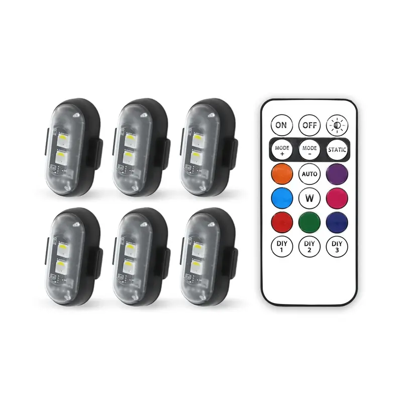 Car LED Light, Remote Control LED Strobe Light, Anti-collision Aircraft Light Warning Light, Multifunctional Car Decorative Light, LED Car Ambient Light, Multiple Lighting Modes, Led Car Lights