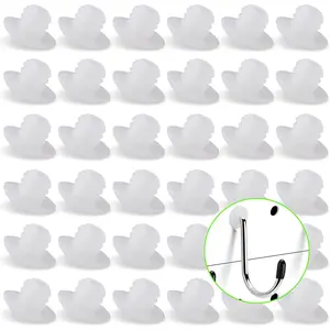 Pegboard Hook Locks, Peg Board Plugs, for Stopping Hooks from Falling Off, 120PCS, Translucent