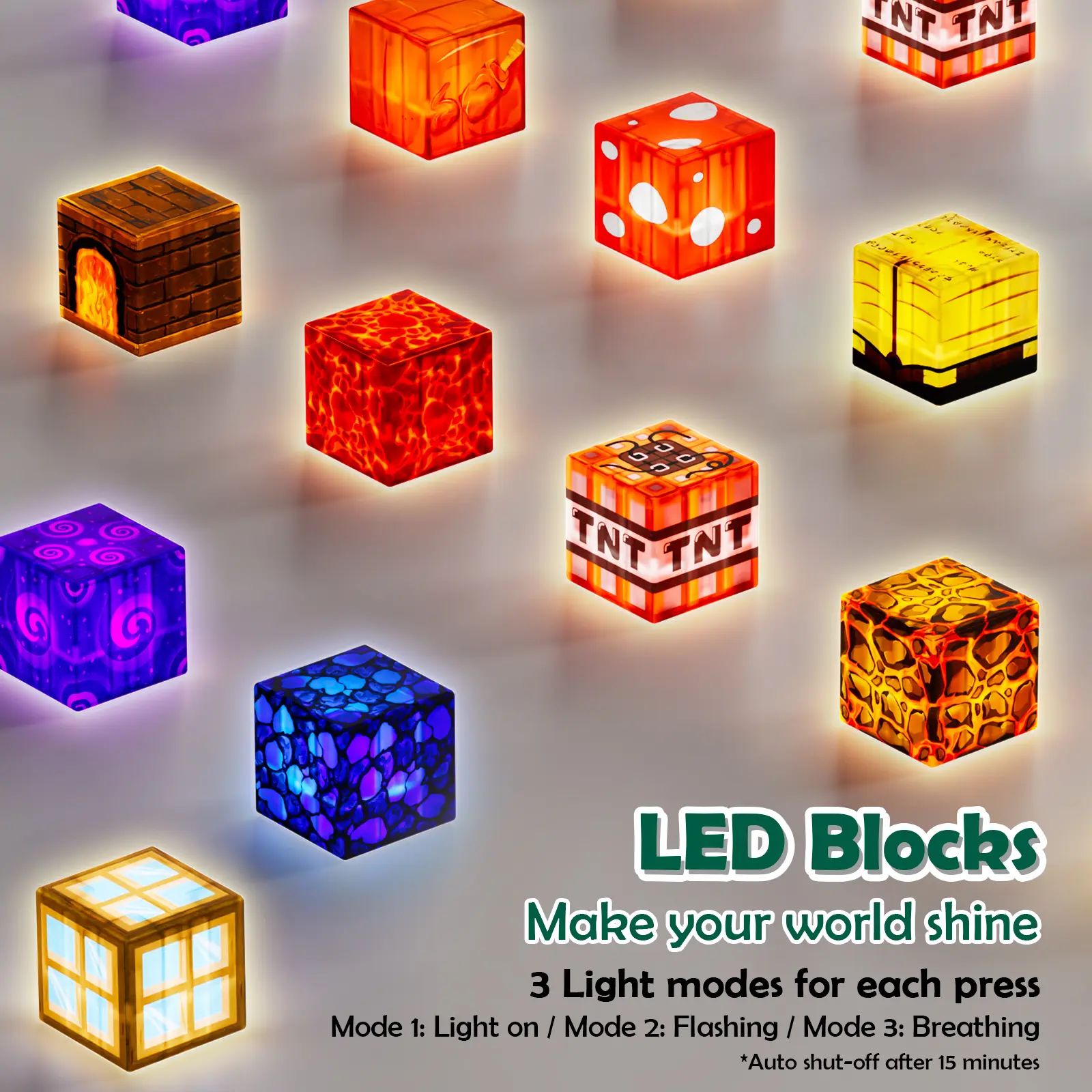 200PCS Magnetic Blocks with 8 Base Plate - 24PCS Light Blocks