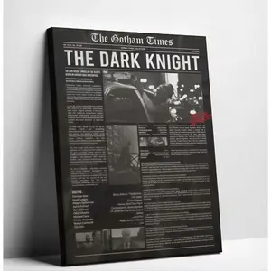 The Dark Knight Movie Poster – FHD Wall Decor Poster, Museum Style Canvas Wall Art for Room & Home Decoration Wall Art Print Bathroom Wall Art