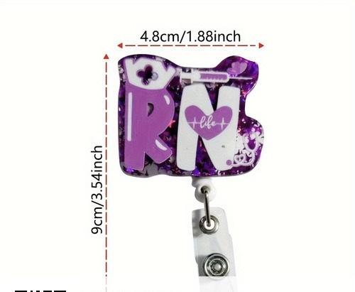 Retractable Medical Badge and Pass Holder Reel with ID Clip, Nursing and Office Badge Reel