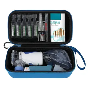 Carrying Case for Portable Handheld Inhaler Nebulizer Machine for Adults and Kids, Asthma Inhaler Travel Case, Handheld Mesh Atomizer Machine Holder, Inhaler Spacer Bag, Blue