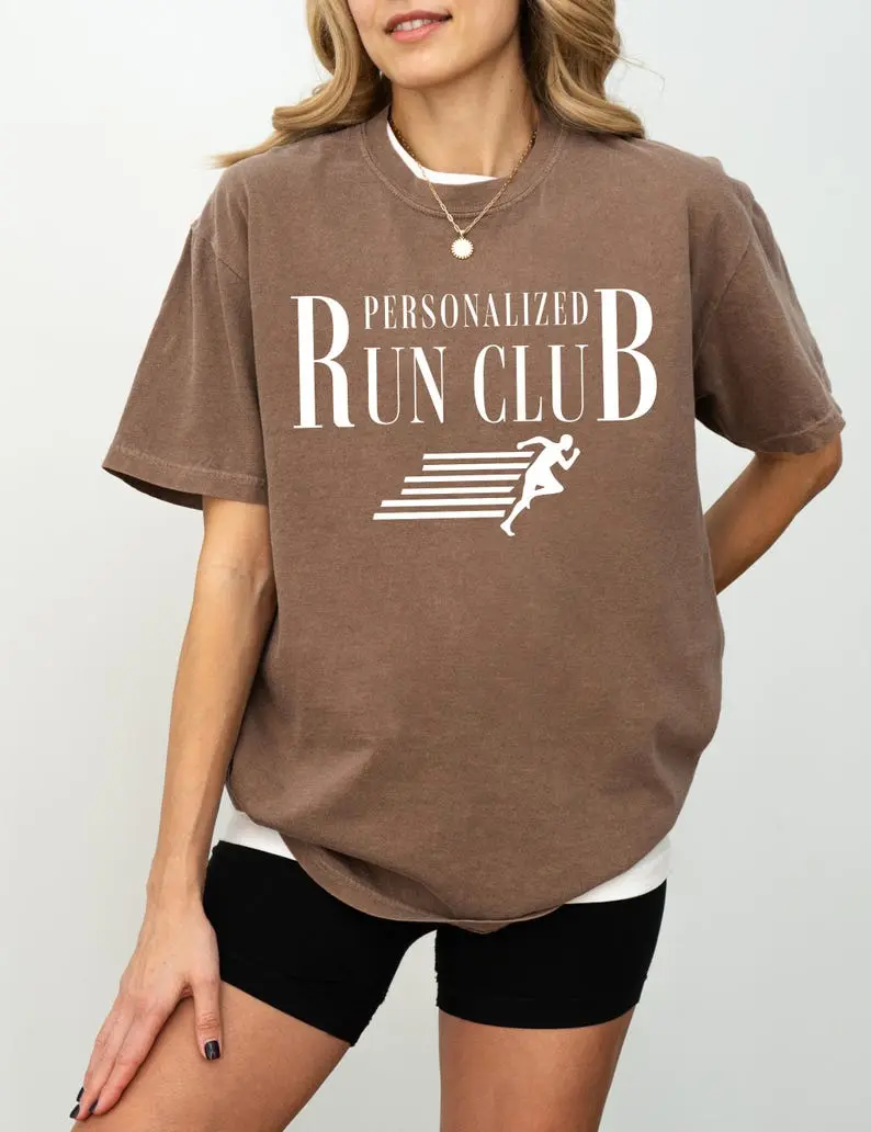 Customized Run Club Tee, Personalized Running Club T-Shirt, Comfort Colors Shirt, Custom Runner Gift, Running Team Outfit