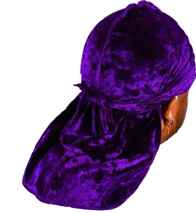 Premium Crushed Velvet Concord Purple Durag