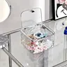 Clear Hair Tie Storage Box, Hair Accessories Storage Box with Lid, Containers with Lids, Containers with lids for organizing, Dustproof Storage Box, Beauty Organizer, Desktop Storage Organizer for Home Bathroom Bedroom, Clear Plastic Boxes