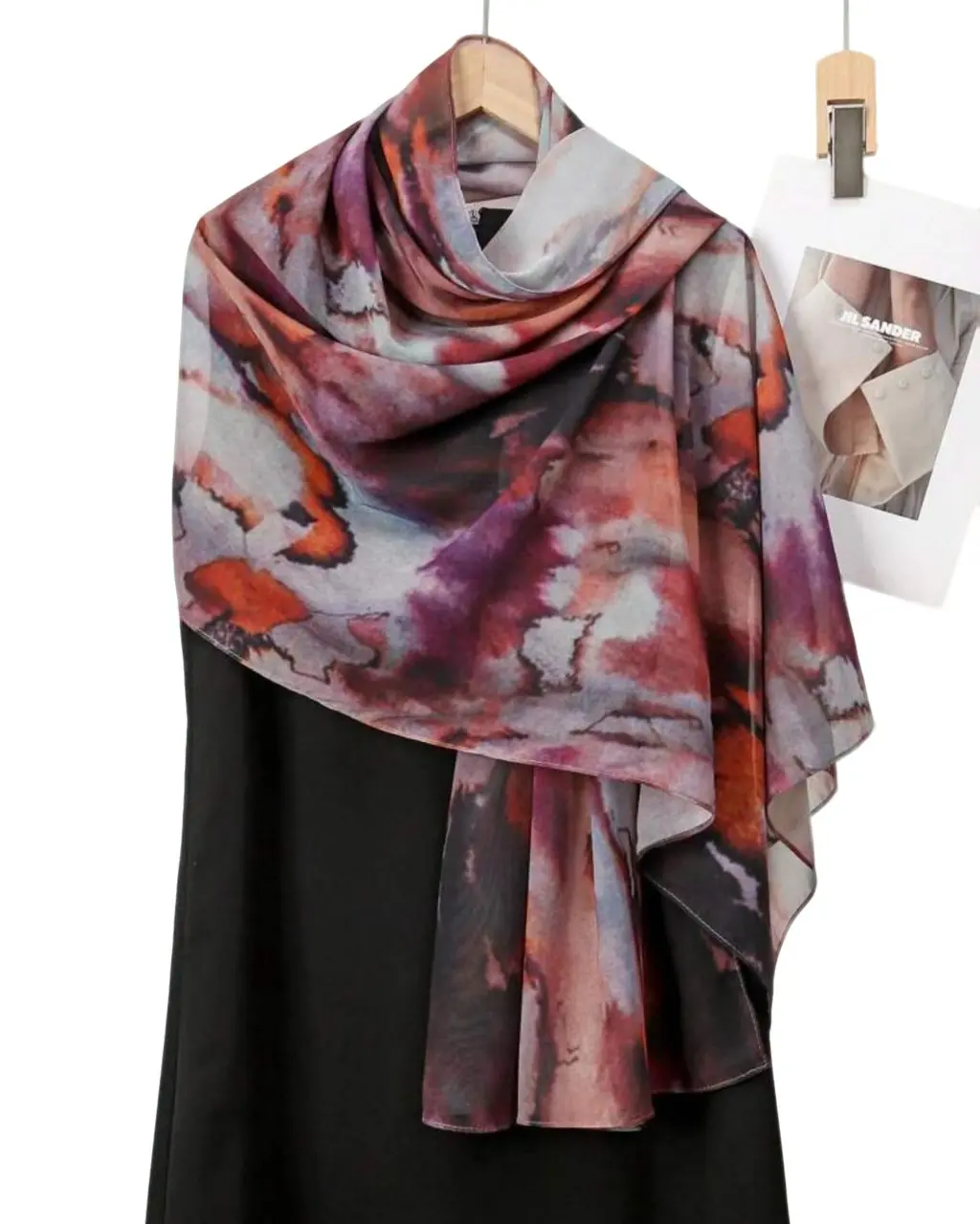 Watercolor Print Headscarf - Floral Hijab Bohemian Style for Muslim Women