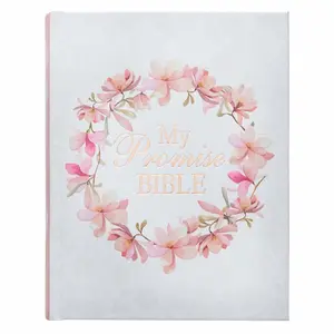 KJV Holy Bible, My Promise Bible, Hardcover w/Bible Tabs, Coloring Stickers, Ribbon Markers, King James Version, White/Pink Floral Wreath (KJV Promise Editions) Hardcover – Illustrated, September 27, 2017