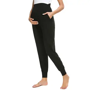 Black Maternity Yoga Pants, Casual and Versatile for Summer Sports and Yoga