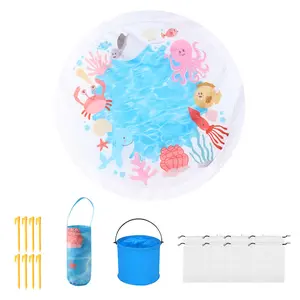 【Free Clearance】Foldable Baby Beach Tent with UV Protection & Mini Pool 6.5 ft Diameter Durable PVC Material for Beach Camping Kids Play