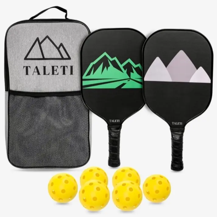 Carbon Fiber Pickleball Paddles Set (2 Paddles, 6 Balls, Carry Bag) for Sports & Outdoor Activities Carbon Fiber Pickleball Paddles Set (2 Paddles, 6 Balls, Carry Bag) for Sports & Outdoor Activities