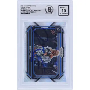 Zelina Vega WWE Autographed 2023 Panini Prizm Hyper Prizm #57 Beckett Fanatics Witnessed Authenticated 10 Card - Fanatics Authentic Certified