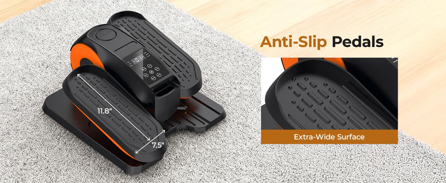 Under Desk Elliptical Machine, Leg Exerciser While Sitting for Seniors with Remote Control & 12-Speeds，Quiet Portable Electric Seated Pedal Exerciser Machine for Home Office