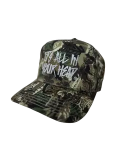 All In Your Head Wood Camo Trucker Camouflage Snapback Hat