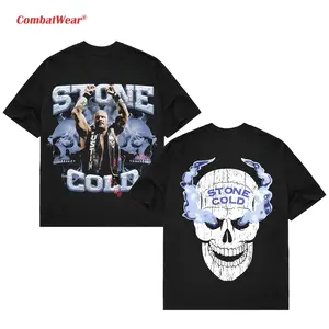 STONE COLD TEE, Wrestling Graphic Tee, WWE Shirt, Sports T-shirt, Athlete Shirt, Wrestling Gift, Fitness Tee, Crewneck Clothing Cotton Menswear