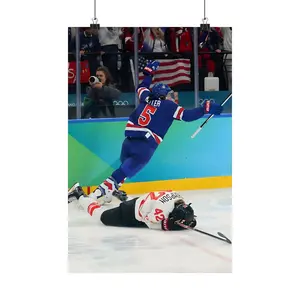 Megan Keller Team USA Hockey Gold Poster – Down But Never Out, Sport Poster