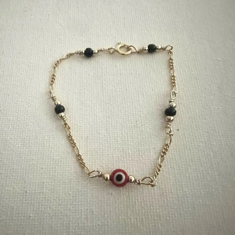 Producto # 156- Pulsera de protección con ojo de material goldfill size 7.5