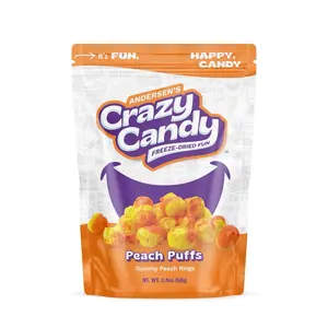 Freeze-Dried Peach Puffs Candy