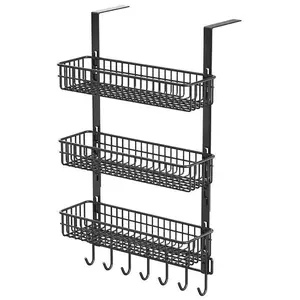 7 Hooks Multi-Purpose Rack for Bathroom Kitchen Bedroom, No Drilling Easy Installation, Rust-Resistant Durable Design, Essential for Busy Homes