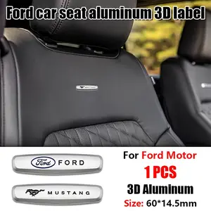 1pcs/2pcs Ford Car Interior Seat Logo Stickers, Unique Decorative Badge for Mustang, F-150, Focus, Edge, Explorer Models