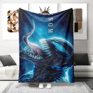 Venom Theme Blanket, Ultra-Soft Flannel Nap Blanket, Shawl Blanket, Small Cover Blanket, Perfect for Sofa Bed Office Travel