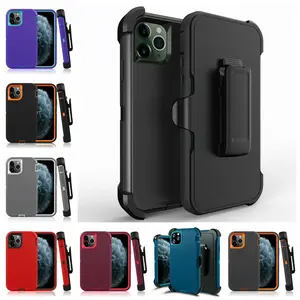 Rugged Shockproof Defender Case Cover for iPhone 15 / 15 Plus / 15 Pro / 15 Pro Max / with Belt clip