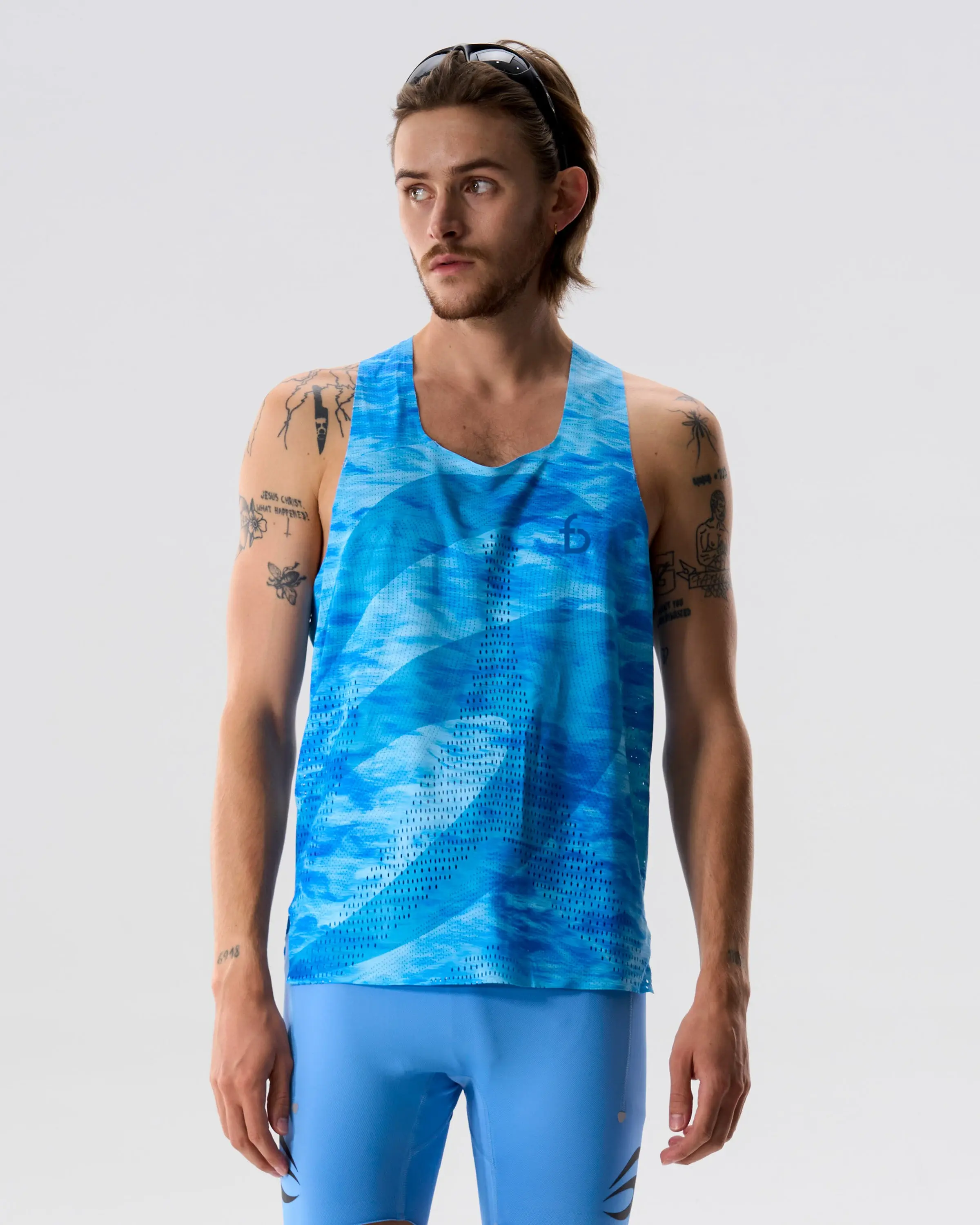 Men's Marathon Mesh Running Tank Breathable Sweat Wicking Seamless