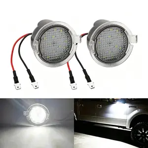 2pcs Side Mirror Puddle Light LED Lamp Compatible with Ford F150 Escape Explorer Edge Expedition Flex Fusion Taurus X Focus  C-Max 6000K White Ice Blue red iridescent lighting