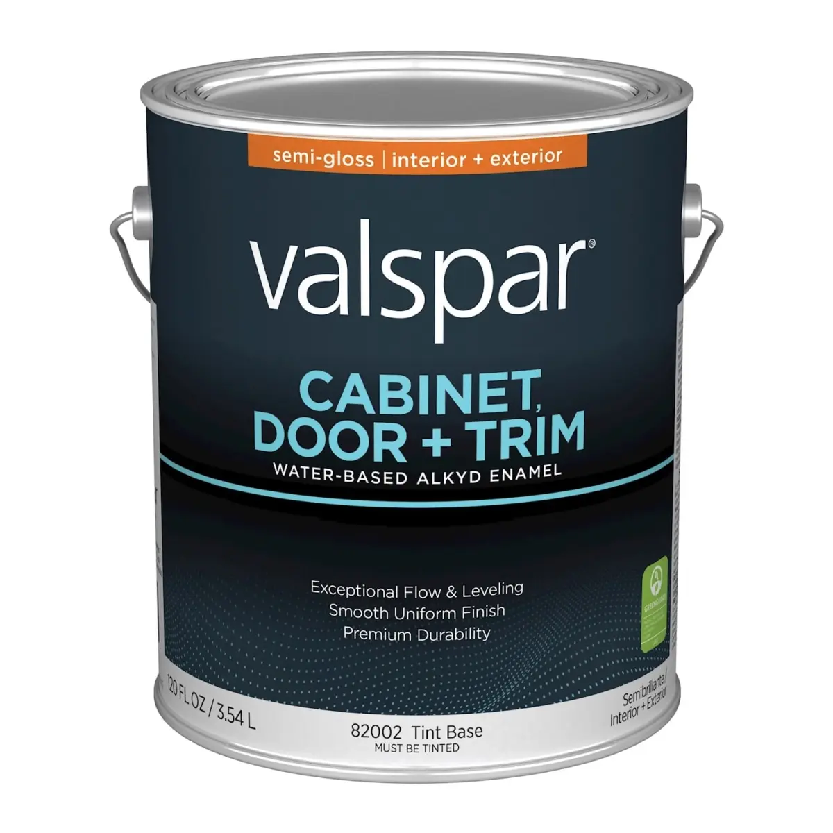 Valspar 028.0082002.007 1 gal Enamel Cabinet, Door & Trim Paint - Neutral & Tint, Greenguard Gold Certified, Low Chemical Emissions, Easy Cleanup, Exceptional Flow & Leveling