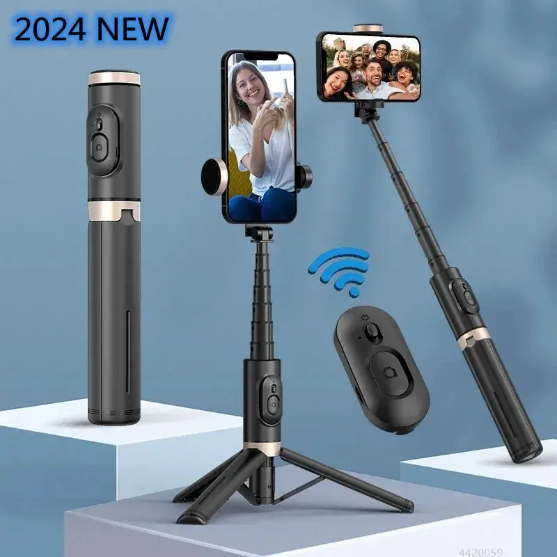 FGCLSY Q12 Bluetooth Selfie Stick & Tripod - Foldable Monopod with Remote Shutter for Live Streaming & Aluminum Portable Smartphone Adjustable - Wireless, Compact, Detachable, Extendable, Recording, Stabilizer