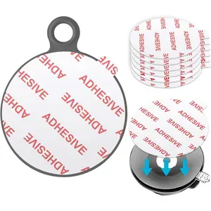 6 Pcs Clear Adhesive Replacement for Suction Cup Dashboard Phone Mount - Easy to Use, High Bond, Peels Off Without Leaving Residue