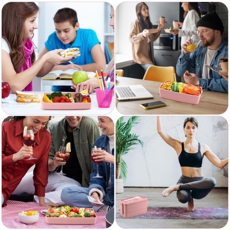 35-Piece Lunch Box Kit Leakproof Bento Lunch Box for Adults Wheat Straw 3-Layer Stackable Lunch Containers with Compartments Eco-Friendly Meal Prep Containers (Pink) Three-Compartment Leak-Proof 35-Piece Lunch Box Kit Leakproof Bento Lunch Box for Adults Wheat Straw 3-Layer Stackable Lunch Containers with Compartments Eco-Friendly Meal Prep Containers (Pink) Three-Compartment Leak-Proof
