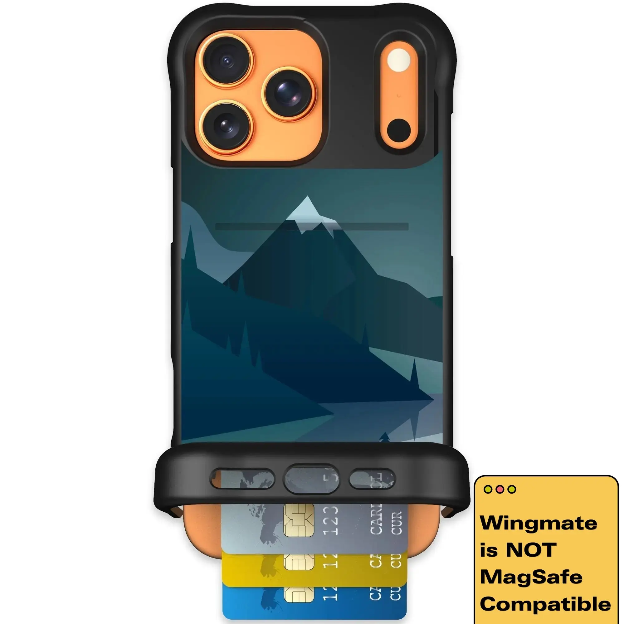Scooch Wingmate Hidden Wallet Case - Midnight Ridge (Not MagSafe Compatible)