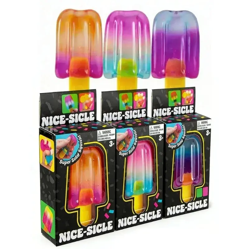 Schylling Needoh Popsicle Blind Box Cube Sensory Stress Relief Squishy Cube Anti-Anxiety Squeeze Object for Birthday Gift Toy