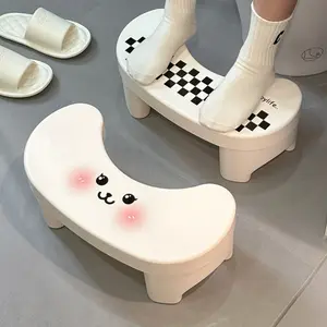 Bathroom Toilet Foot Stool Ergonomic Squatty Potty Step Stool Adjustable Height Thick Durable Plastic Foot Rest Kids Training Stool Home Office