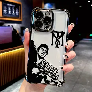 Popular Movie Scarface Phone Case Compatible with for iphone 17 Air 16 15 14 13 12 11 Pro Max Shockproof Transparent Soft Back