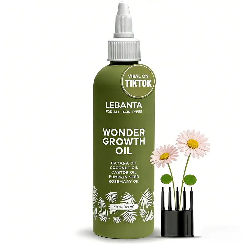 LEBANTA Wonder Growth Oil for All Hair Types - Hair Growth Serum to Prevent Thinning & Loss, Strengthen Hair, Soothe Dry Scalp