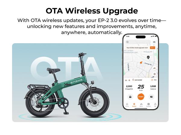 ENGWE EP-2 3.0 Folding Electric Bike | 75+ Miles Long Range, 75Nm High Torque Motor, Hydraulic Disc Brakes, 20×4.0 Fat Tires, IP64 Waterproof & Smart APP Control | Foldable Design for Urban Commute and Outdoor Adventure