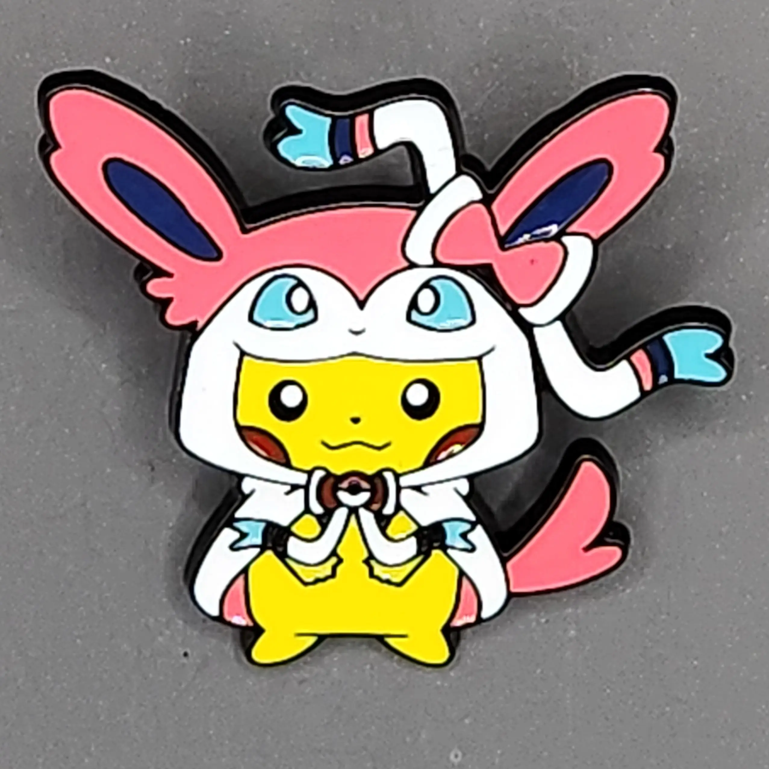 Poncho Wearing Pikachu - Sylveon Enamel Pin