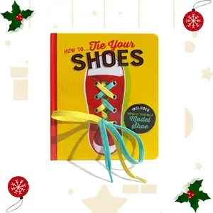 How To Tie Your Shoes Board Book for Kids - Educational Gift with Real Shoelace & Model Shoe - Fun Learning for Toddlers - Perfect Christmas Stocking Stuffer 2025 Tutorial