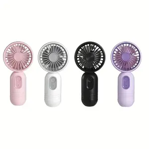Mini Portable Handheld Fan, 3 Speed USB Charging, High-Speed Personal Cooling Fan, Wearable Plastic Design, Button Control, Indoor Outdoor Use Adjustable Speed Fan