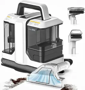 DAUHOR Mini Portable Carpet Cleaner, Equipped with Dual-Size Brush Heads, Multi-Functional Cleaner, Handheld Deep Carpet Cleaner, Can Clean Sofas, Carpets, Car Seats, and Pet Stains