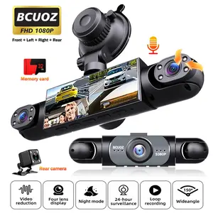 1080P Four-Lens Car Dvr Recorder, 360-Degree Panoramic View, Night Vision/motion Detection/circular Recording Multifunctional Dash Cam