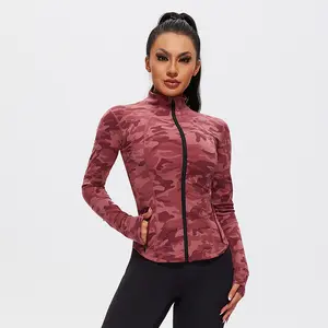 AFZ Women Lined Collar Zipper LongSleeve Shapewear Jackets Workout Yoga Jacket with Pockets winter outdoor