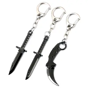 Mini Game Knife Keychain, 2.5in Metal Key Holder for Men's Charms